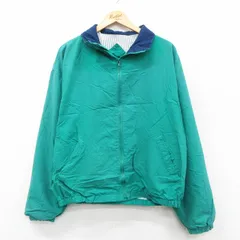 XL/古着 Dunbrooke 長袖 ナイロン ジャケット メンズ 90年代 90s 大きいサイズ 青緑 内側メッシュ 26jan30