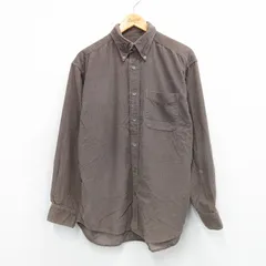 L/古着 バナナリパブリック 長袖 ブランド シャツ メンズ 00年代 00s コーデュロイ コットン ボタンダウン 濃茶 26jan31