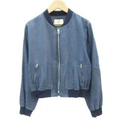クリアインプレッション CLEAR IMPRESSION ジャケット ブルゾン ミドル丈 ジップアップ ダンガリー 3 ネイビー 紺 /YM29のサムネイル