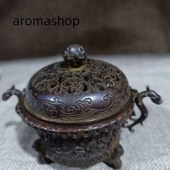 香炉 饕餮紋炉 茶道具4220 香道具 銅製品 工芸品 置物 - メルカリ