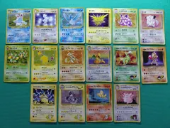 マリルリ、トゲチック、キレイハナ、デンリュウ、フリーザー、サンダー、カブトプス、カイリュー、ニドキング、ピッピ、R団のストライク、R団のエビワラー、マチスのエレブー、マチスのレアコイル、カツラのファイヤー、エリカのピクシー 旧裏キラ16枚 まとめ売り