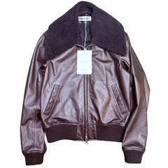 定価42万円】【美品】25ssAcne Studiosレザーボンバージャケット