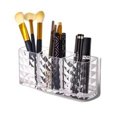 Akaaka コスメ収納 アクリルスタンド 化粧品 メイク収納 化粧ケース 化粧品収納ボックス クリアケース 3仕切り 