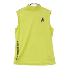 サイズ：0 PEARLY GATES パーリーゲイツ  ハイネック ノースリーブシャツ ニコちゃん  グリーン系 [240101627767] ゴルフウェア レディース ストスト