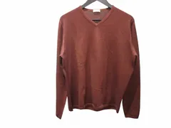 クルチアーニ cruciani Vネックニット テラコッタ メンズ