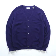 IZOD LACOSTE 70年代 Vネック ニット カーディガン L ネイビー アクリル 糸巻タグ