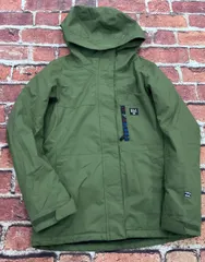 BILLABONG/ビラボン スノーボードジャケット メンズMサイズ オリーブ 幾何学模様バックプリント