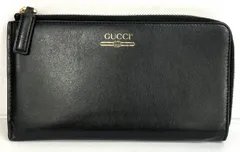GUCCI グッチ 5731160416 L字ファスナー長財布 レザー ブラック
