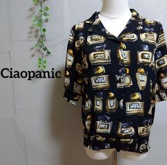 美品】Ciaopanic ファニーフェイス（人物の顔・コミック調）総柄シャツ 