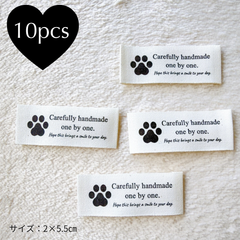 新作♡C-5【肉球handmade】生成10枚 コットンタグ