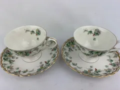 A-20.ナルミ　ミラノシリーズ　カップ&ソーサー　2客セット