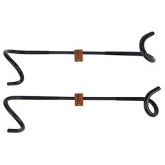 【新着商品】2本セット 緑) ランタンフック 茶 (黒 ポール用 カラー ランタンハンガー MEH002 ガレージブランド