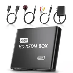 4Kメディアプレーヤー フルHDH.265/HEVC/VP9対応 外付けHDD/USB/SDカード 直接再生 多形式対応 (MKV/MP4/AVI/RM) コンパクト 付属HDMI AV 赤外線リモコン延長ケーブル 日本語化 家庭用mp4プレーヤー デジタルサ