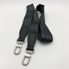 【美品】LOUIS VUITTON ルイヴィトン ショルダーストラップ ブラック 調整可 ロゴあり シルバー金具 SGAW26-0871