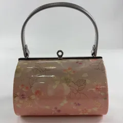 【在庫一掃】 【美品】 和装バッグ 優品 フォーマル 薔薇 桜 金彩 薄ピンク エナメル 和装小物 【中古】