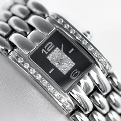 CHAUMET 新品同様 ケイシス 12Pダイヤ ブラック クォーツ CHAUMET - CHAUMET 新品同様 ケイシス 12Pダイヤ ブラック クォーツの