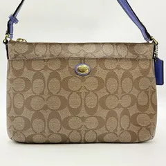 COACH（コーチ）ペイトン イーストウエスト スイングパック シグネチャー ショルダーバッグ／クロスボディバッグ ベージュ系 キャンバス レディース