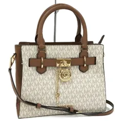 MICHAEL KORS 2WAYバッグ PVC アイボリー ブラウン