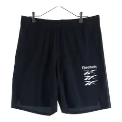 Reebok (リーボック) フロントロゴプリントショーツ ハーフパンツ GS6581 ブラック