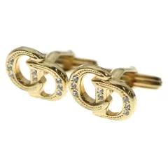 Christian Dior (クリスチャンディオール) CDロゴ GPラインストーンカフス ゴールド
