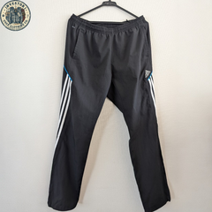 アディダス Climalite トラックパンツ L 黒×青 三本線 万能型