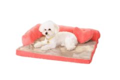 洗える ソファー モコモコ クッション スクエア ベッド 安眠 ベッド 犬 猫 寝台 ペット 四季通用 マット ぐっすり眠る 休憩所 Mofech かわいい 寝床 ピンク S