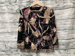 T05/010GUCCIグッチブラウス総柄ホースビットプリントオーバーTシャツ 
