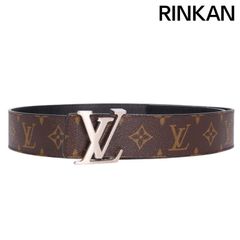 ルイヴィトン  M9821 ベルトLV・イニシャル モノグラムリバーシブルレザーベルト メンズ 90