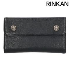 クロムハーツ  WAVE CROSS BALL/ウェーブ クロスボールボタンレザーウォレット財布 メンズ