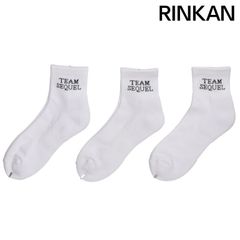 シークエル  25SS  SQ-25SS-SO-03 ロゴプリント靴下 メンズ US6-9