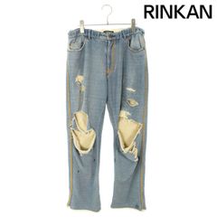 アンダーカバー  UCV1503 ダメージ加工デニムスウェットロングパンツ レディース 2