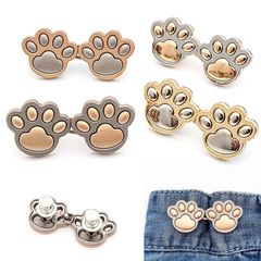 【特価商品】かわいい子猫の足 ウエストクリップ ジーンズ/ズボン/スカート/Tシャツなどを調節する 調整ボタン 調整ボタン 交換用 ジーンズ (4組セット) 取り外し可能ボタン 可愛ウエスト調整ボタン PAVIKE