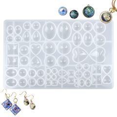 【新着商品】四角 正方形 長方形 球体 丸 半球 半円 半円 ドロップ 型取り uvレジン 手芸 (Y) DIY 作成 パーツ ペンダント アクセサリーネックレス イヤリング シリコンモールド 楕円 ハート 宝石 水滴 レジン サムコス