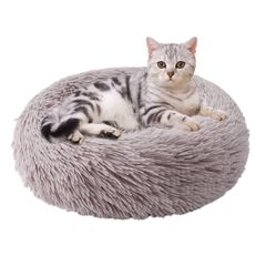 【数量限定】犬ベッド 猫ベッド ふわふわ 丸型 クッション ドーナツペットベッド 40cm ぐっすり眠る 猫用 小型犬用 もこもこ 暖かい 滑り止め 防寒 Aurako 寒さ対策 洗濯可能 子犬 猫用 サイズ選択可 トープ