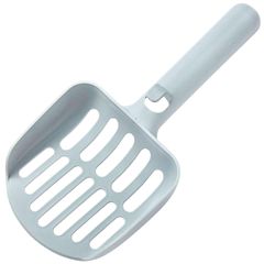 CHASO 猫砂スコップ 大きい 大粒用 ひっかけフック ネコ トイレ シャベル グレー [グレー]