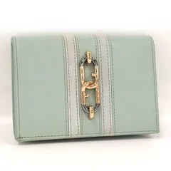 FURLA 三つ折り財布 レザー ミント グリーン
