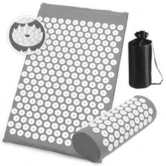 【極上 整う体験】つぼ押しマット 指圧 マッサージシート 寝て10分 無数の指圧刺激 ストレス解放 PLEAVIT (グレー) [グレー]