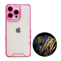 ネオンライン 発光 ナイトライト TPU素材 蛍光 暗闇で光るネオンカラースマホ ケース スマホケース (6.9inch) Max Pro (iPhone16ProMax用/蛍光ピンク) 16 iPhone UOWORLD|