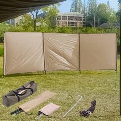 Bonarca 陣幕 風よけ キャンプ テント 大型 【410×140cm】 ウインドスクリーン 幕 焚き火 焚火 バーベキュー BBQ 軍幕 リフレクター 風除け 風防 焚き火幕 焚火幕 アウトドア 長方形 囲い 4面 コの字t