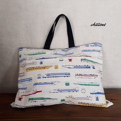 【入園・入学】新幹線：レッスンバッグ：生成【0530】