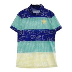 サイズ：40 CASTELBAJAC カステルバジャック  モックネック半袖Tシャツ 総柄 グリーン系 [240101637109] ゴルフウェア レディース ストスト