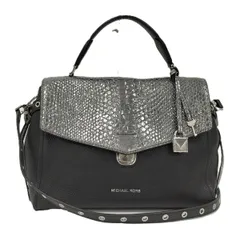 MICHAEL KORS 2WAYショルダーバッグ レザー ブラック シルバー 30H7MZKS2L