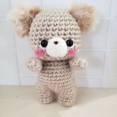 ちょっぴりレトロ❈ お耳ふわふわくまちゃん　/あみぐるみ