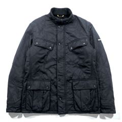 Barbour INTERNATIONAL インターナショナル モーターサイクルジャケット L ブラック キルティング ARIEL POLARQUILT MQU0365BK91