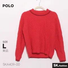 美品 POLO トップス 織りデザイン クルーネック 長袖 ニット セーターのサムネイル