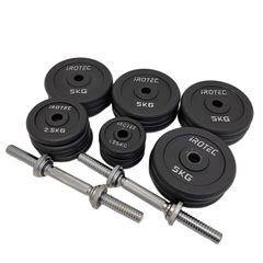 iROTEC アイロテック ダンベル 5kg 12枚 2.5kg 4枚 1.25kg 4枚 トレーニング機器 中古 Z10996025
