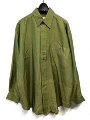 90s ヴィンテージ GOOUCH|グーチ シルクリネン 玉虫色 シャツ