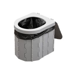 山善(YAMAZEN) 簡易トイレ 非常用 折りたたみ 災害用 【防災士監修】 ポータブルトイレ 収納バッグ付き (凝固剤/汚物袋/便座/処理袋) 消臭 抗菌 防災 断水 介護 ダークグレー YKT-12G/ a20d0e81