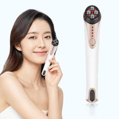 目もと集中ケア 目元美顔器 目元ケア ハリ 引き締まり RF イオン導入 EMS 赤LED 口元ケア 三段階調節 時短ケア トータルケア USB充電式 自動タイマー機能 誕生日 バレンタイン 敬老の日 母の日 プレゼント ホワイト/ b12aa26b