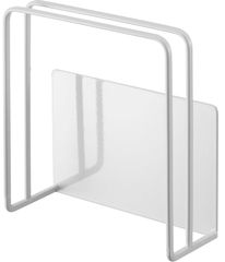 【特価セール】ホワイト まな板スタンド 約W13.5XD5.5XH14cm タワー マグネット tower 浮かせる収納 山崎実業(Yamazaki) 簡単取り付け 5138